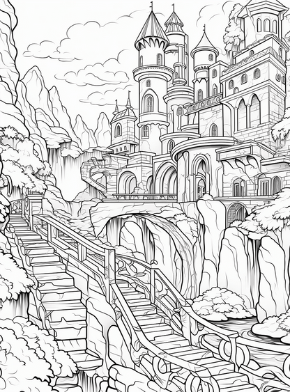 COLORATION Exotic Landscapes Volume I, Coloring Book for Adults