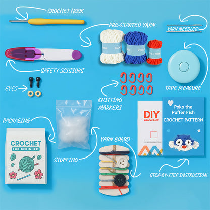 Poko the Puffer Fish Crochet Kit