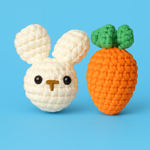 Binky & Crunch (Rabbit and Carrot) Crochet Kit