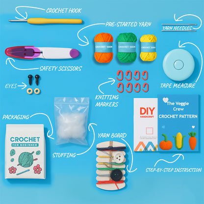 The Veggie Crew Crochet Kit