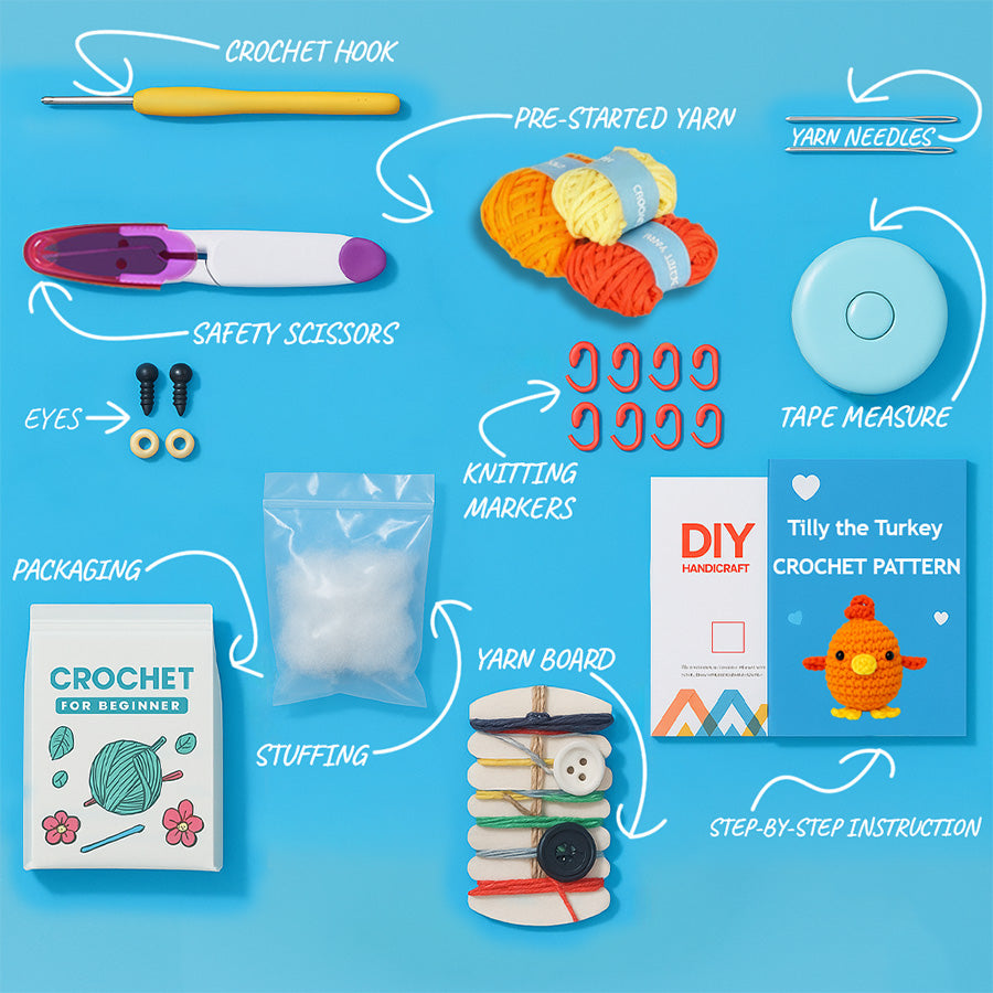 Tilly the Turkey Crochet Kit