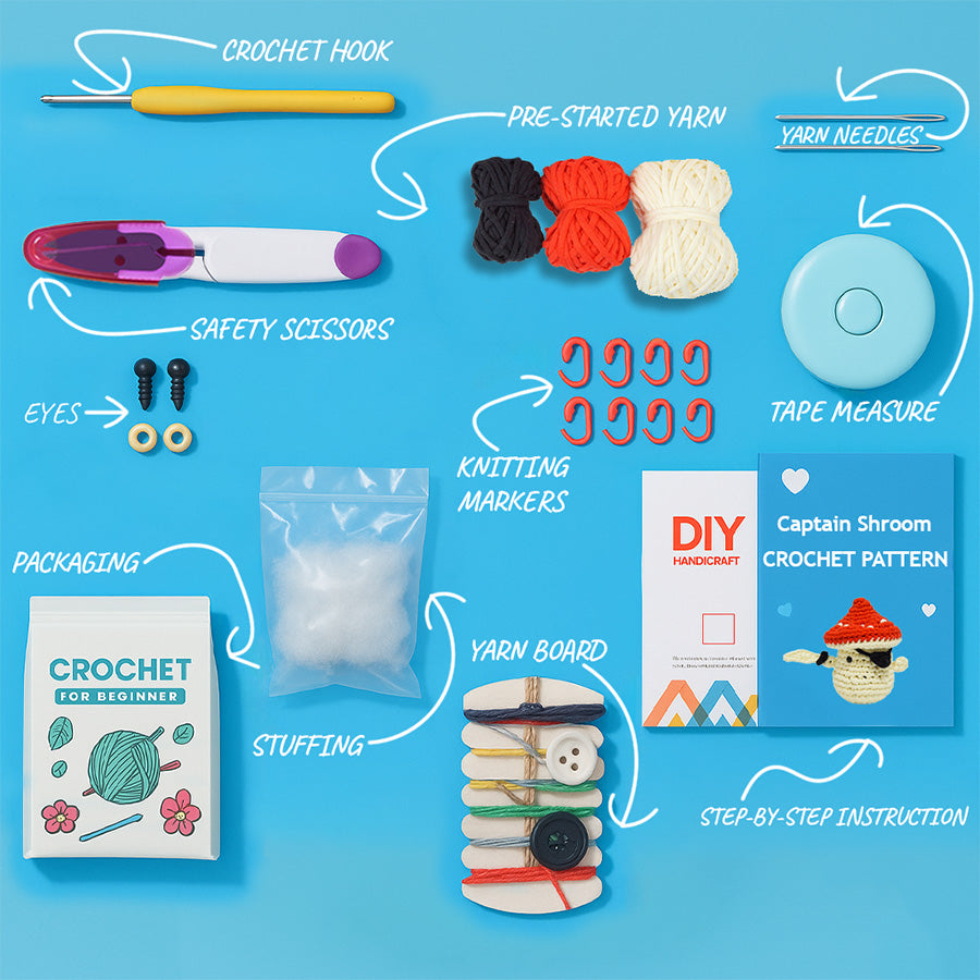 Captain Shroom Crochet Kit