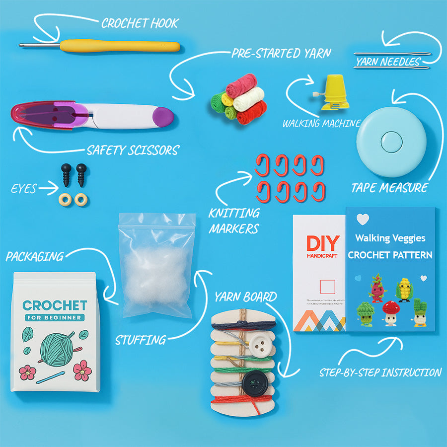 Walking Veggies Crochet Kit