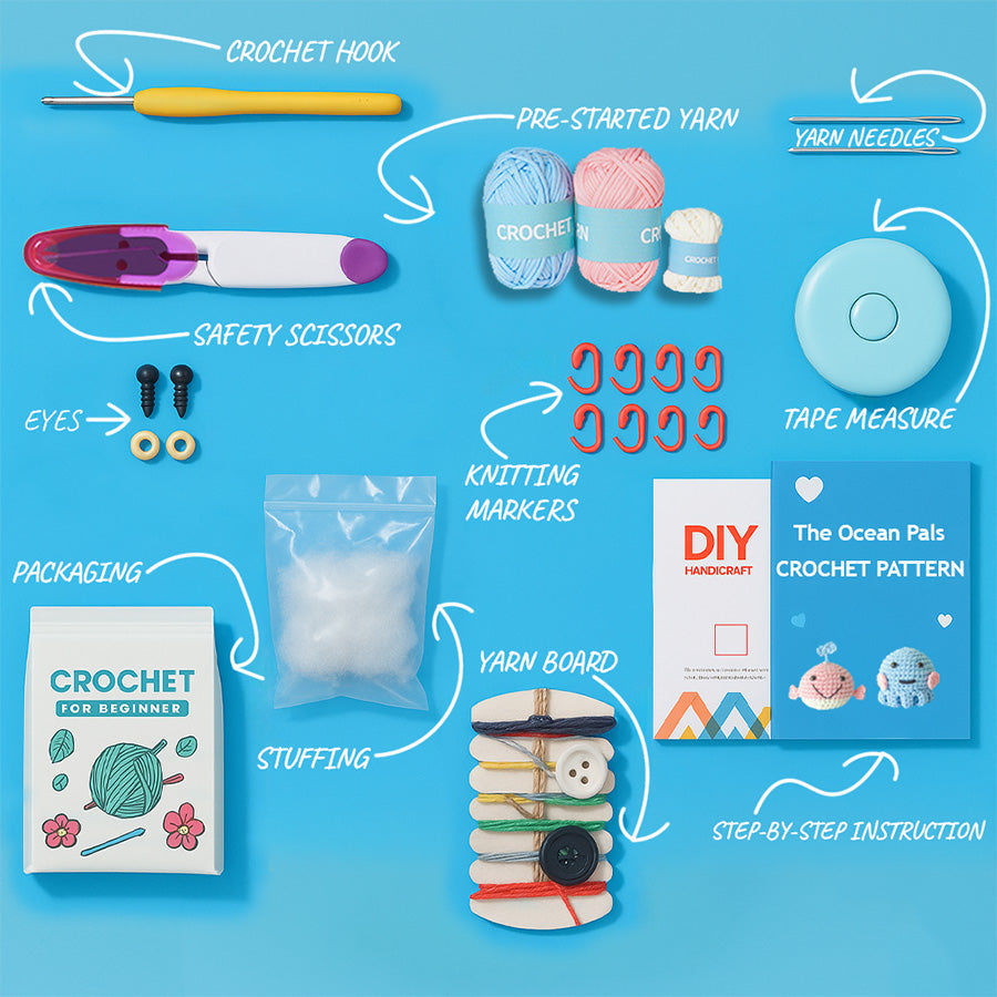 The Ocean Pals Crochet Kit