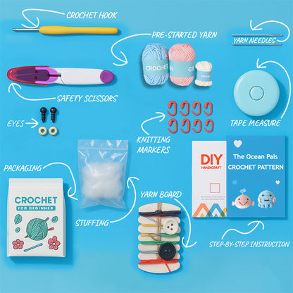 The Ocean Pals Crochet Kit