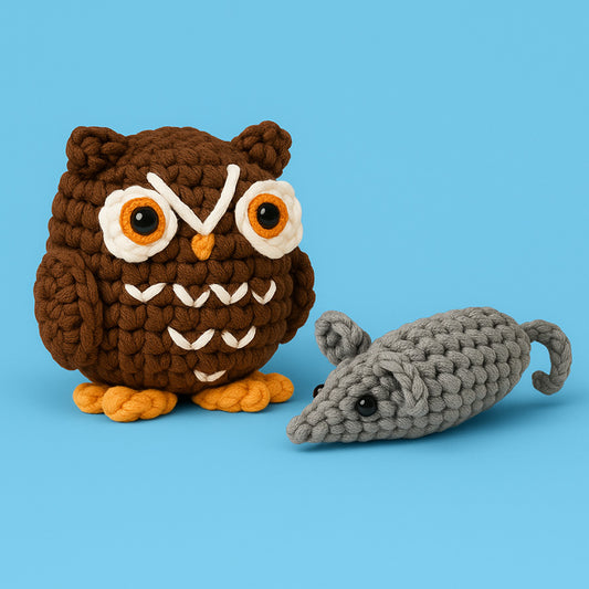 Ollie & Nibbs (Owl and Mouse) Crochet Kit