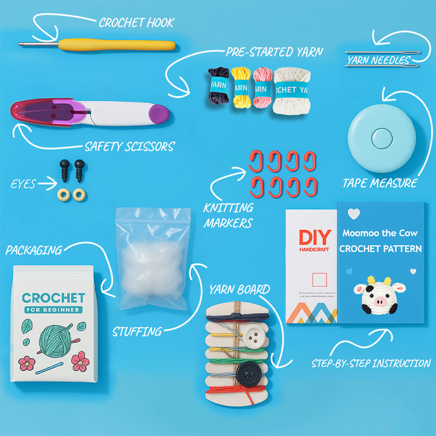 Moomoo the Cow Crochet Kit