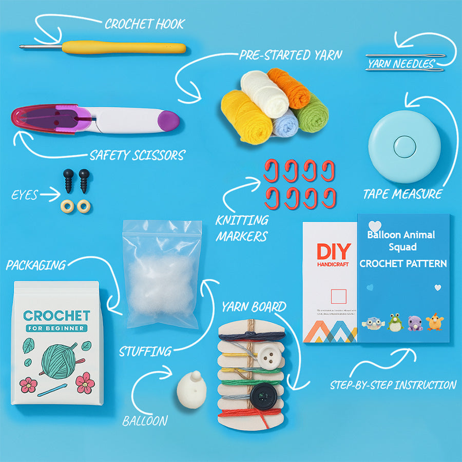 Balloon Animal Squad Crochet Kit