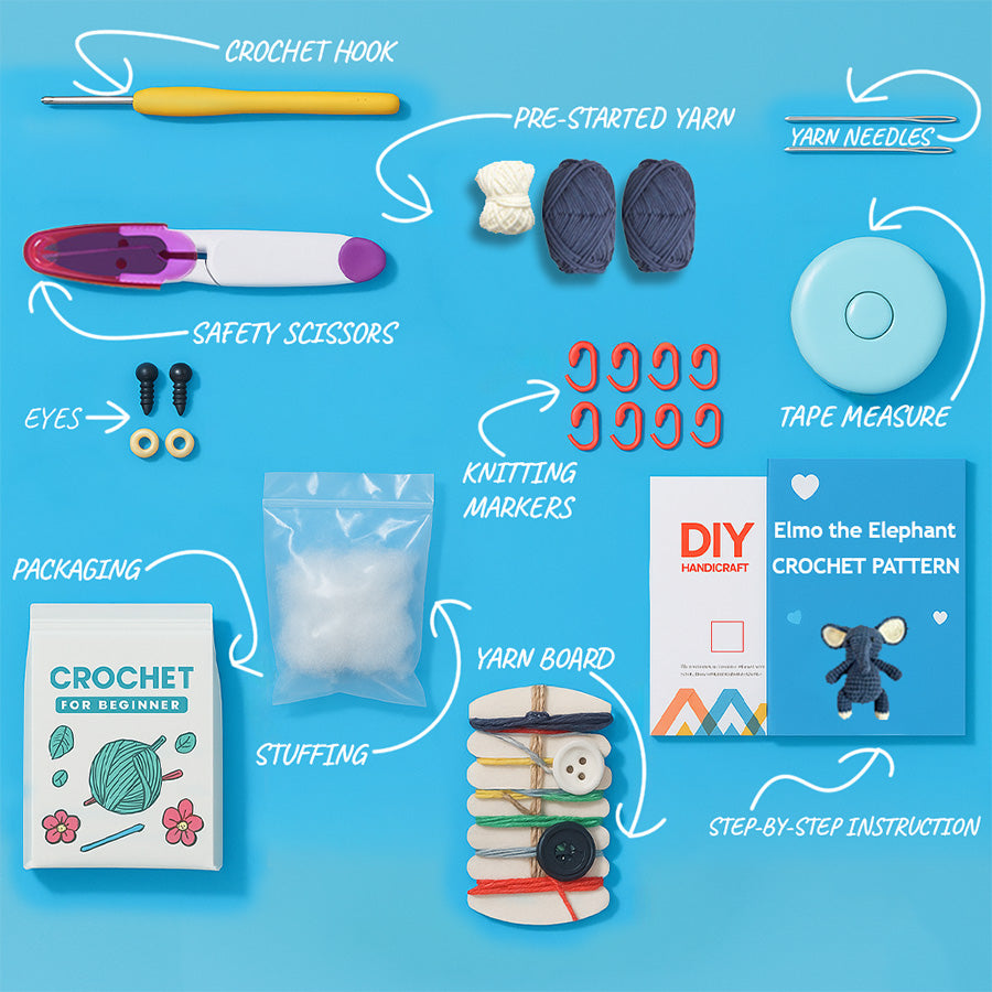 Elmo the Elephant Crochet Kit
