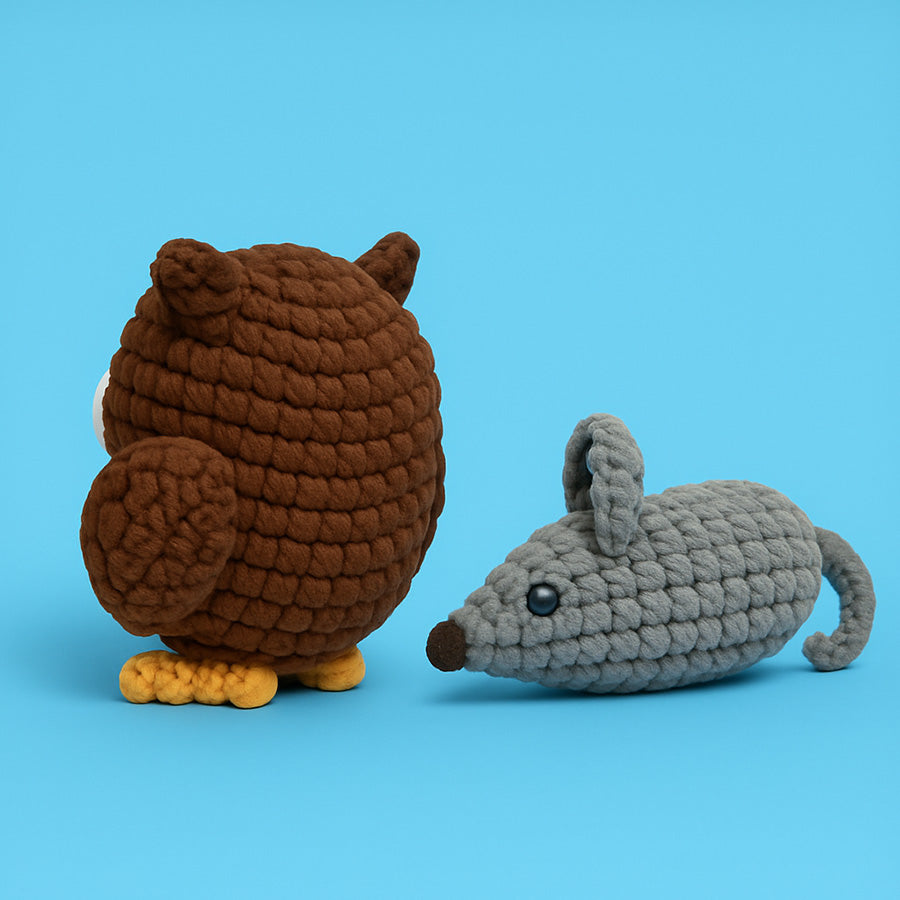 Ollie & Nibbs (Owl and Mouse) Crochet Kit