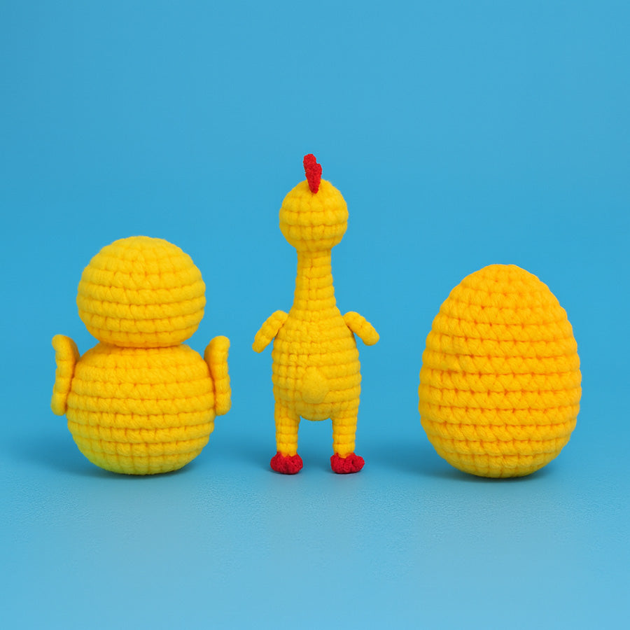 Quacky, Clucky & Eggbert Crochet Kit